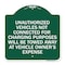 Signmission Unauthorized Vehicles Not Connected for Charging Purpose Will Be Towed, Green & White, GW-1818-22777 A-DES-GW-1818-22777 - alternate 1